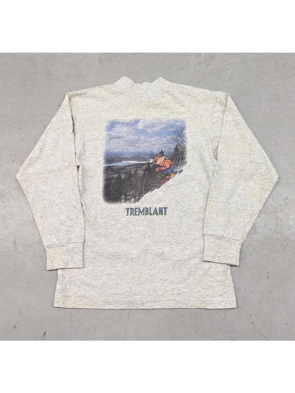 Vintage 90s Mount Tremblant Ski resort long sleeve shirt